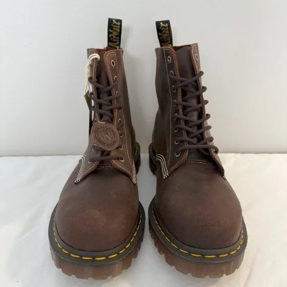 Dr. Martens 1460 Wax Commander Leather Lace Up BootBrown SZ 13 NEW